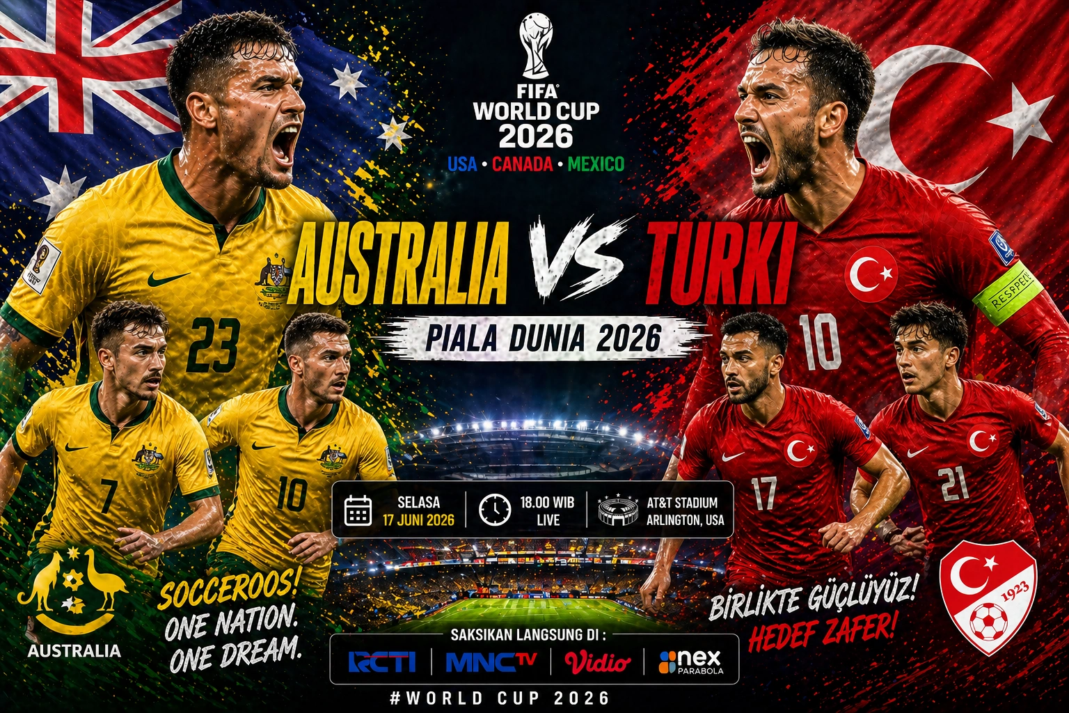 Prediksi Skor Australia VS Turki di piala dunia