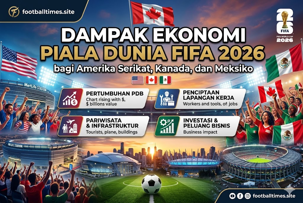 Dampak Ekonomi Piala Dunia FIFA 2026 bagi Amerika Serikat, Kanada, dan Meksiko