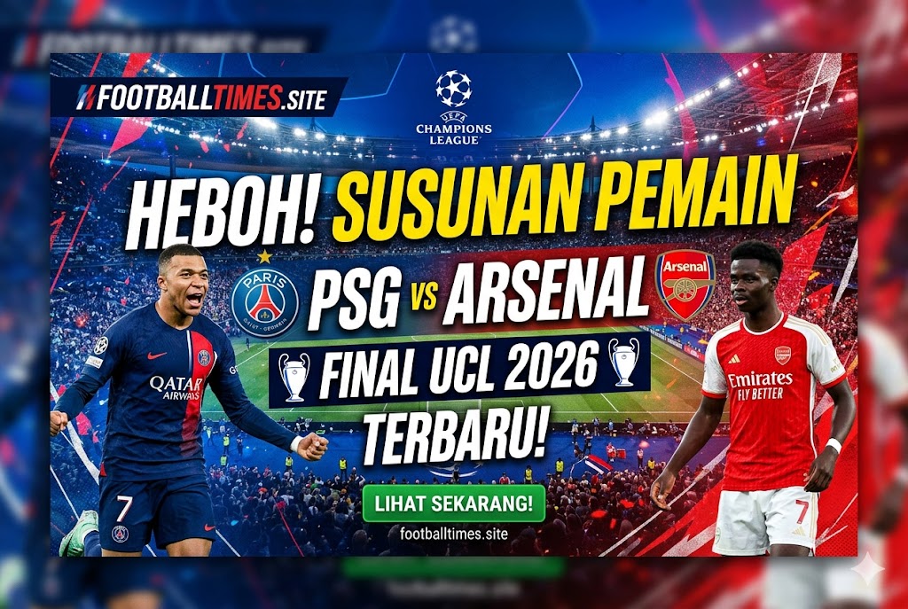 HEBOH! Susunan Pemain PSG vs Arsenal Final UCL 2026 Terbaru!