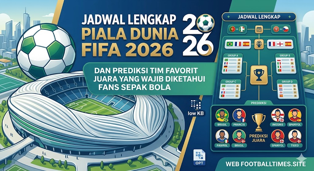 Jadwal Lengkap Piala Dunia FIFA 2026 dan Prediksi Tim Favorit Juara