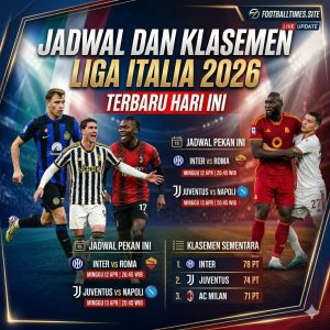 Jadwal dan Klasemen Liga Italia 2026 Terbaru Hari Ini