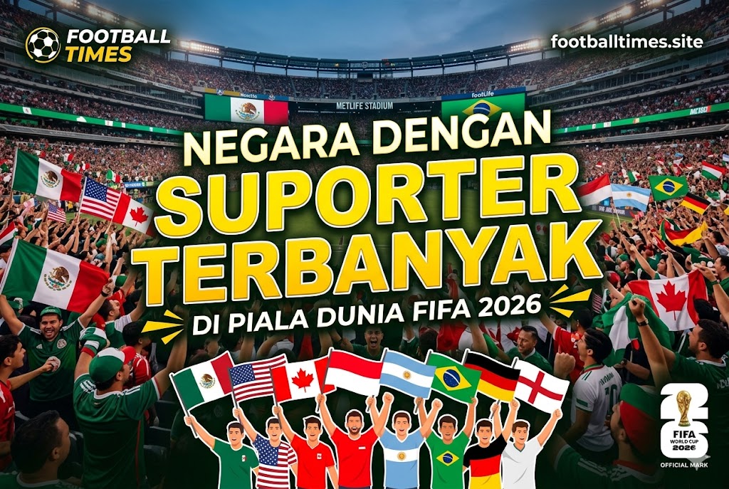 Negara dengan Suporter Terbanyak di Piala Dunia FIFA 2026