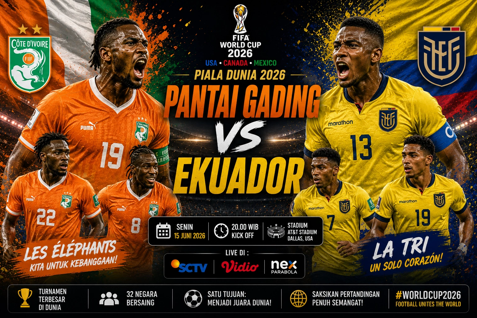 Prediksi skor Pantai Gading VS Ekuador