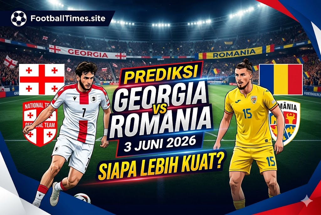 Prediksi Georgia vs Romania 3 Juni 2026, Siapa Lebih Kuat?