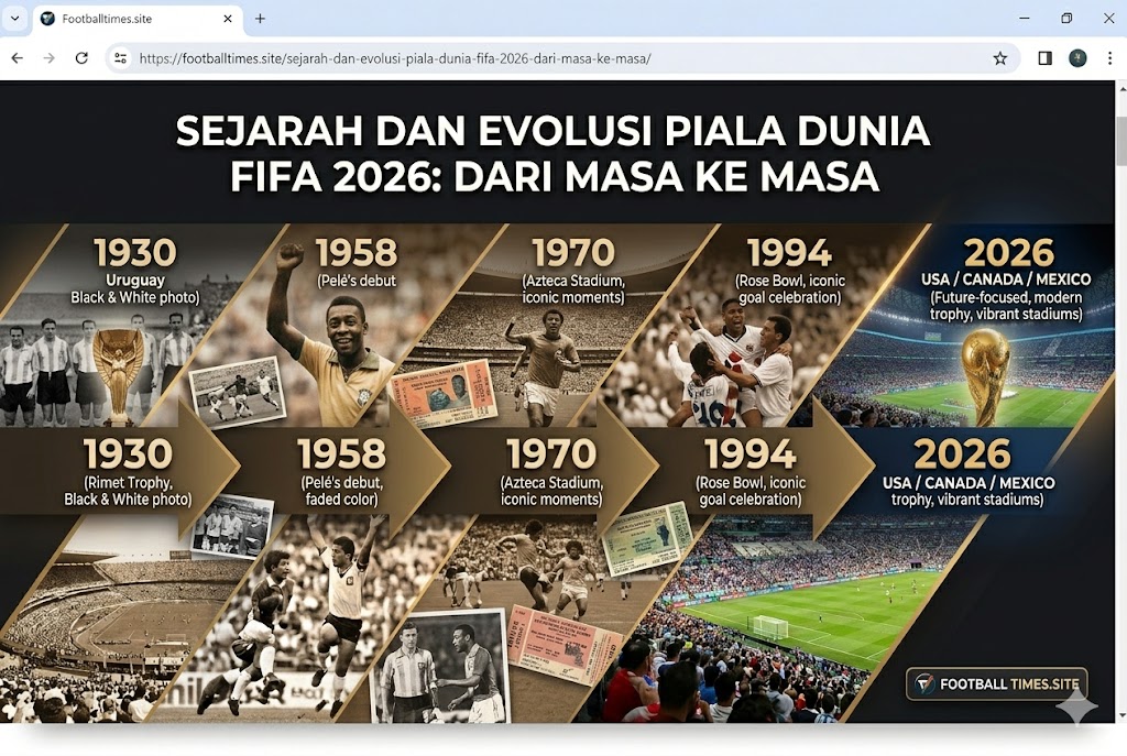Sejarah dan Evolusi Piala Dunia FIFA 2026 dari Masa ke Masa