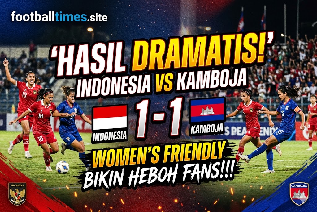 Hasil Dramatis! Indonesia vs Kamboja 1-1 Bikin Heboh Fans!!!