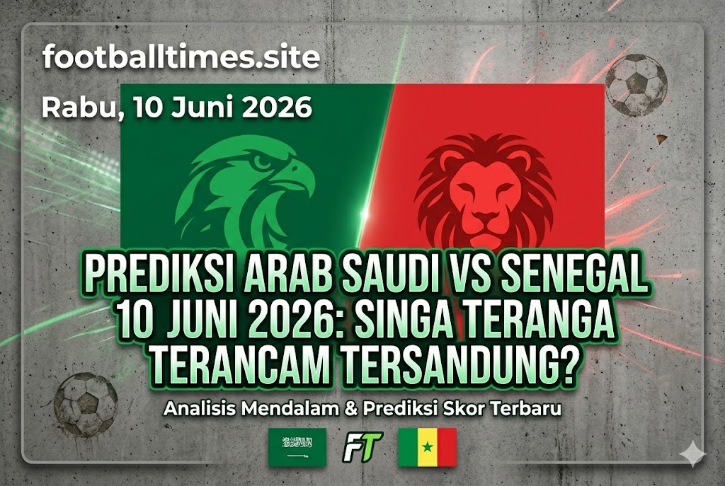 Prediksi Arab Saudi vs Senegal 10 Juni 2026: Singa Teranga Terancam Tersandung?